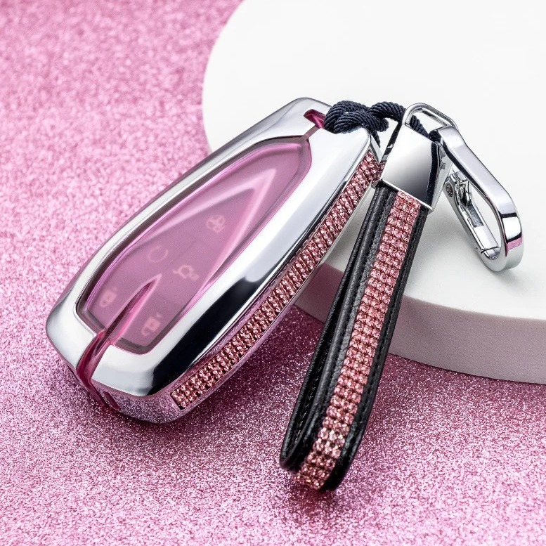 کاور ریموت فلزی و TPU صورتی چانگان CS35 پلاس